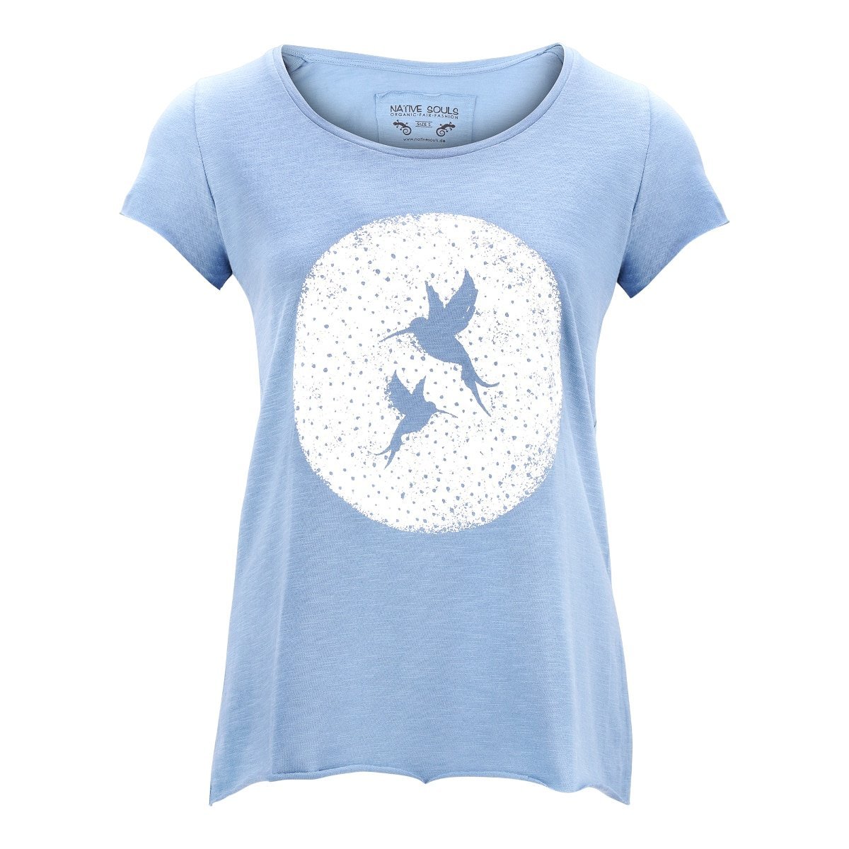 Slub – – light T-Shirt 2 Kolibri Damen blue